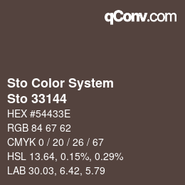 Color code: Sto Color System - Sto 33144 | qconv.com