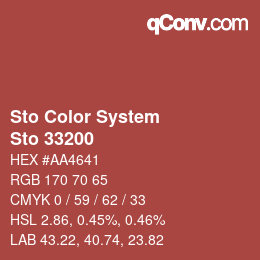 Color code: Sto Color System - Sto 33200 | qconv.com