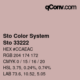 Color code: Sto Color System - Sto 33222 | qconv.com