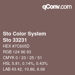Color code: Sto Color System - Sto 33231 | qconv.com