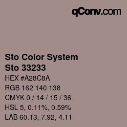 Color code: Sto Color System - Sto 33233 | qconv.com