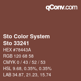 Color code: Sto Color System - Sto 33241 | qconv.com