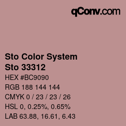 Color code: Sto Color System - Sto 33312 | qconv.com