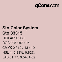 Color code: Sto Color System - Sto 33315 | qconv.com