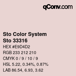 Color code: Sto Color System - Sto 33316 | qconv.com