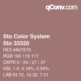 Color code: Sto Color System - Sto 33320 | qconv.com