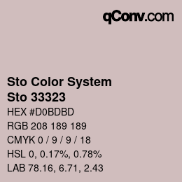 Color code: Sto Color System - Sto 33323 | qconv.com
