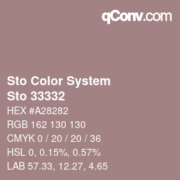 Código de color: Sto Color System - Sto 33332 | qconv.com