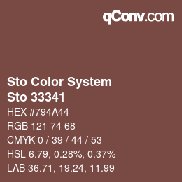 Farbcode: Sto Color System - Sto 33341 | qconv.com