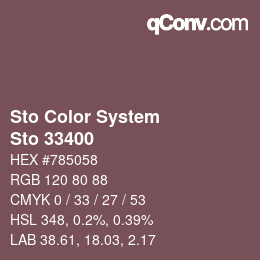 Color code: Sto Color System - Sto 33400 | qconv.com