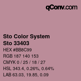 Color code: Sto Color System - Sto 33403 | qconv.com