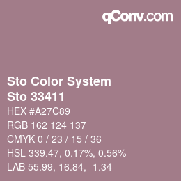 Color code: Sto Color System - Sto 33411 | qconv.com