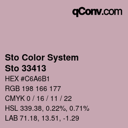 Color code: Sto Color System - Sto 33413 | qconv.com