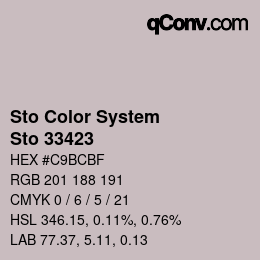 Color code: Sto Color System - Sto 33423 | qconv.com