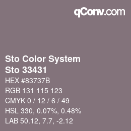 Color code: Sto Color System - Sto 33431 | qconv.com