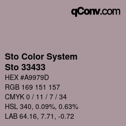 Color code: Sto Color System - Sto 33433 | qconv.com