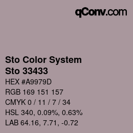 カラーコード: Sto Color System - Sto 33433 | qconv.com