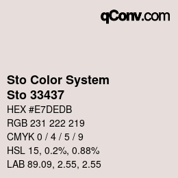 Farbcode: Sto Color System - Sto 33437 | qconv.com