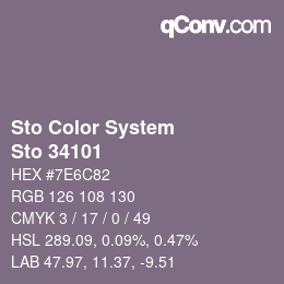 Color code: Sto Color System - Sto 34101 | qconv.com
