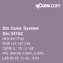 Color code: Sto Color System - Sto 34102 | qconv.com