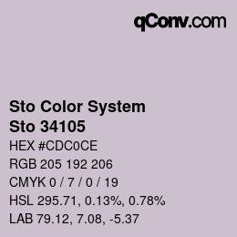 Código de color: Sto Color System - Sto 34105 | qconv.com