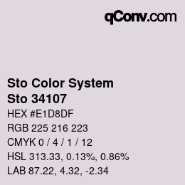 カラーコード: Sto Color System - Sto 34107 | qconv.com