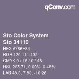 Farbcode: Sto Color System - Sto 34110 | qconv.com