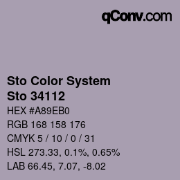Farbcode: Sto Color System - Sto 34112 | qconv.com