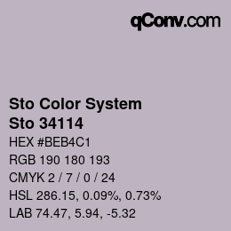 Color code: Sto Color System - Sto 34114 | qconv.com