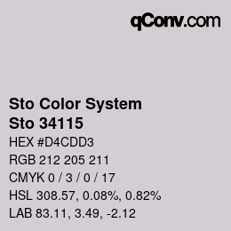 Color code: Sto Color System - Sto 34115 | qconv.com