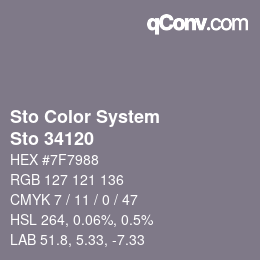 Color code: Sto Color System - Sto 34120 | qconv.com