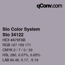 Color code: Sto Color System - Sto 34122 | qconv.com