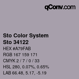 カラーコード: Sto Color System - Sto 34122 | qconv.com