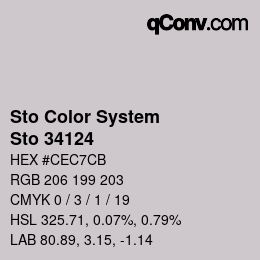 Color code: Sto Color System - Sto 34124 | qconv.com