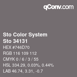 Color code: Sto Color System - Sto 34131 | qconv.com