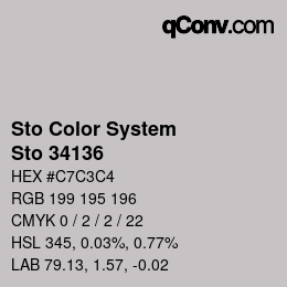 Color code: Sto Color System - Sto 34136 | qconv.com