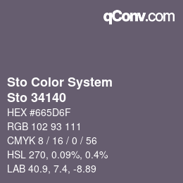 Color code: Sto Color System - Sto 34140 | qconv.com