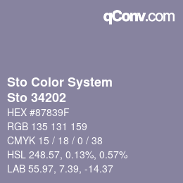Farbcode: Sto Color System - Sto 34202 | qconv.com