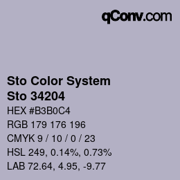 カラーコード: Sto Color System - Sto 34204 | qconv.com