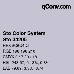 Color code: Sto Color System - Sto 34205 | qconv.com