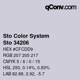 Color code: Sto Color System - Sto 34206 | qconv.com