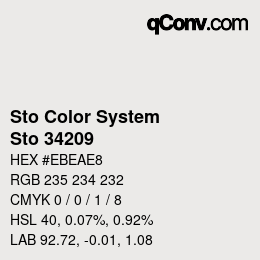 Farbcode: Sto Color System - Sto 34209 | qconv.com