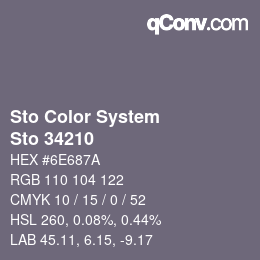 Color code: Sto Color System - Sto 34210 | qconv.com