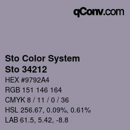 Color code: Sto Color System - Sto 34212 | qconv.com