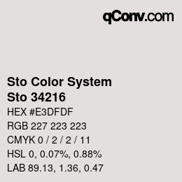 Color code: Sto Color System - Sto 34216 | qconv.com