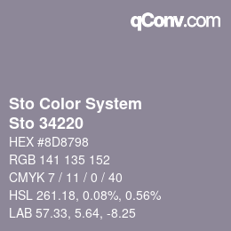 Color code: Sto Color System - Sto 34220 | qconv.com