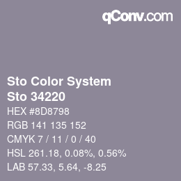 カラーコード: Sto Color System - Sto 34220 | qconv.com