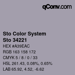 Color code: Sto Color System - Sto 34221 | qconv.com