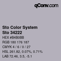 Color code: Sto Color System - Sto 34222 | qconv.com