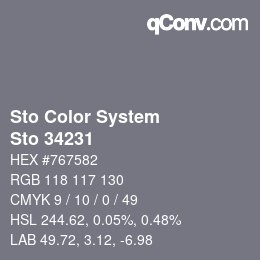 Color code: Sto Color System - Sto 34231 | qconv.com
